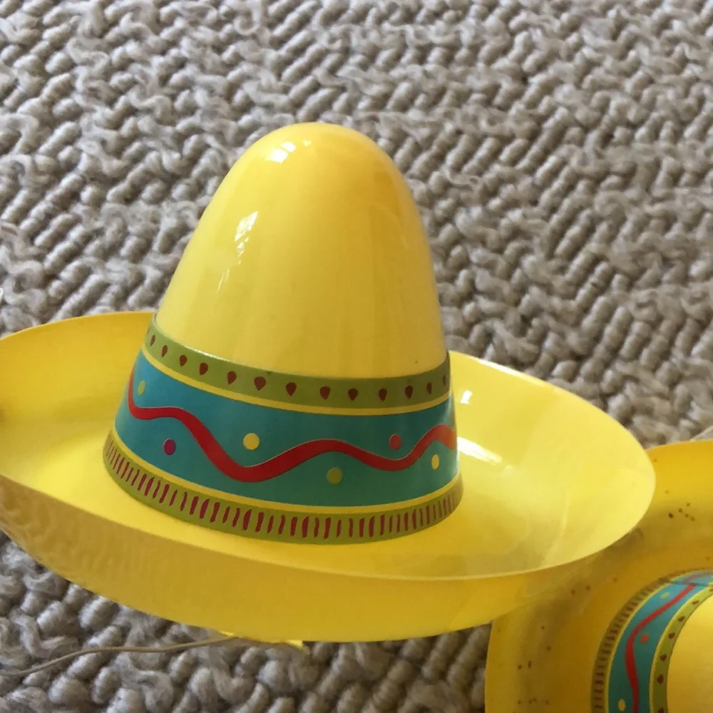 10 - Cinco De Mayo plastic sombrero party hats